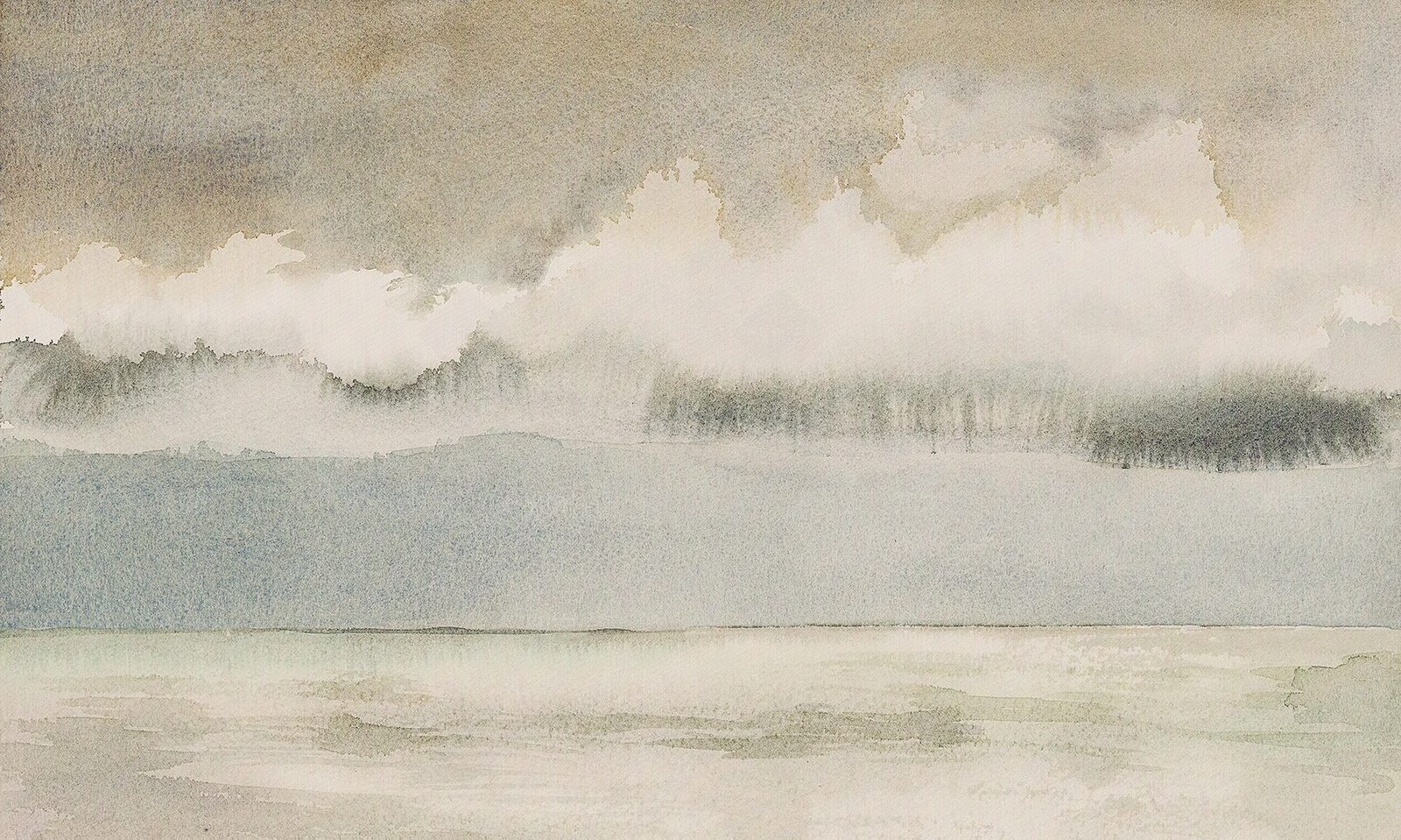 素雅天空现代简约水彩壁画贴图下载【ID:1108969236】