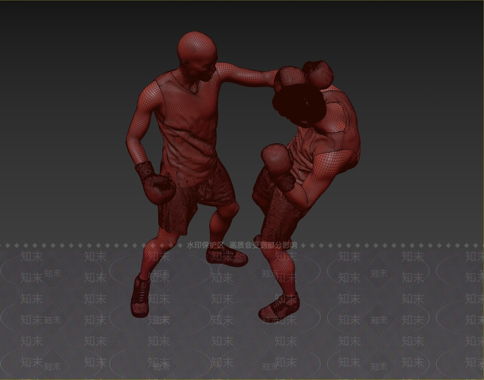 现代拳击3D模型下载【ID:1108876532】