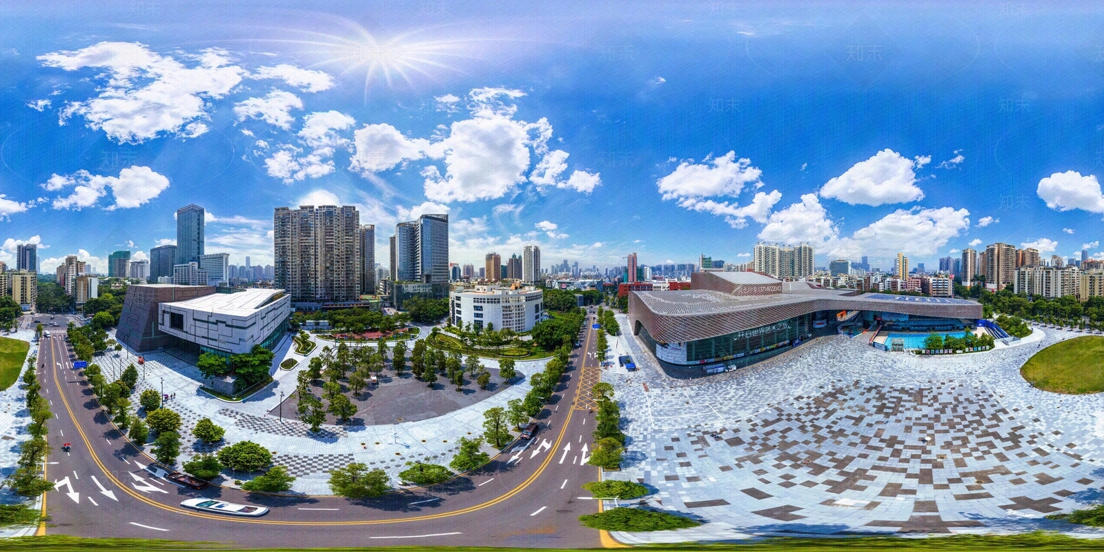 hdr商业广场全景贴图下载【ID:1108879946】