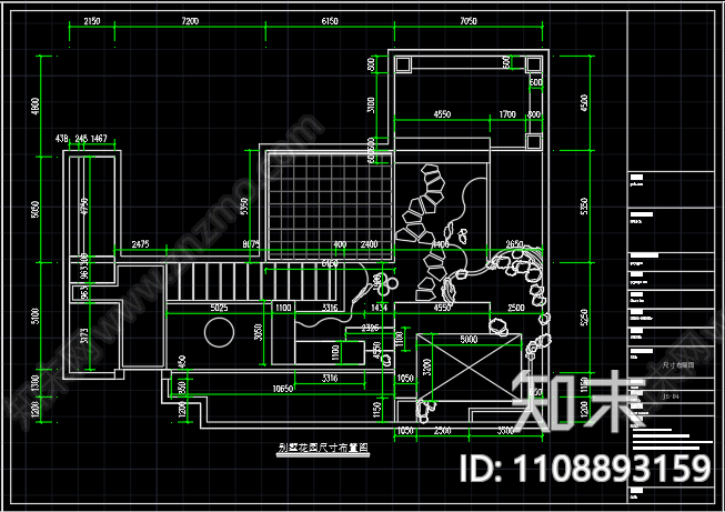 新中式庭院设计施工图cad施工图下载【ID:1108893159】