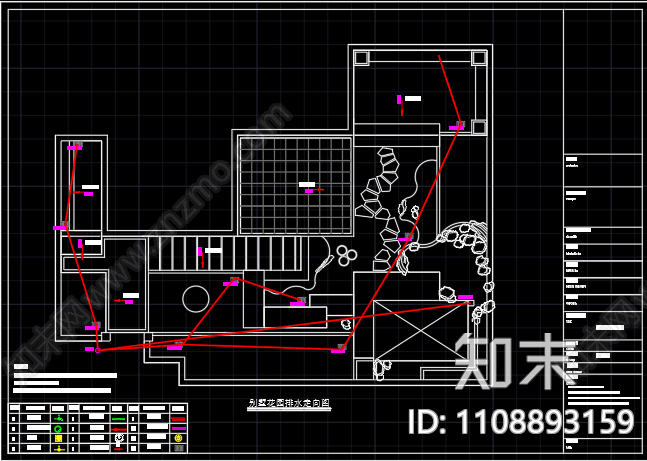 新中式庭院设计施工图cad施工图下载【ID:1108893159】