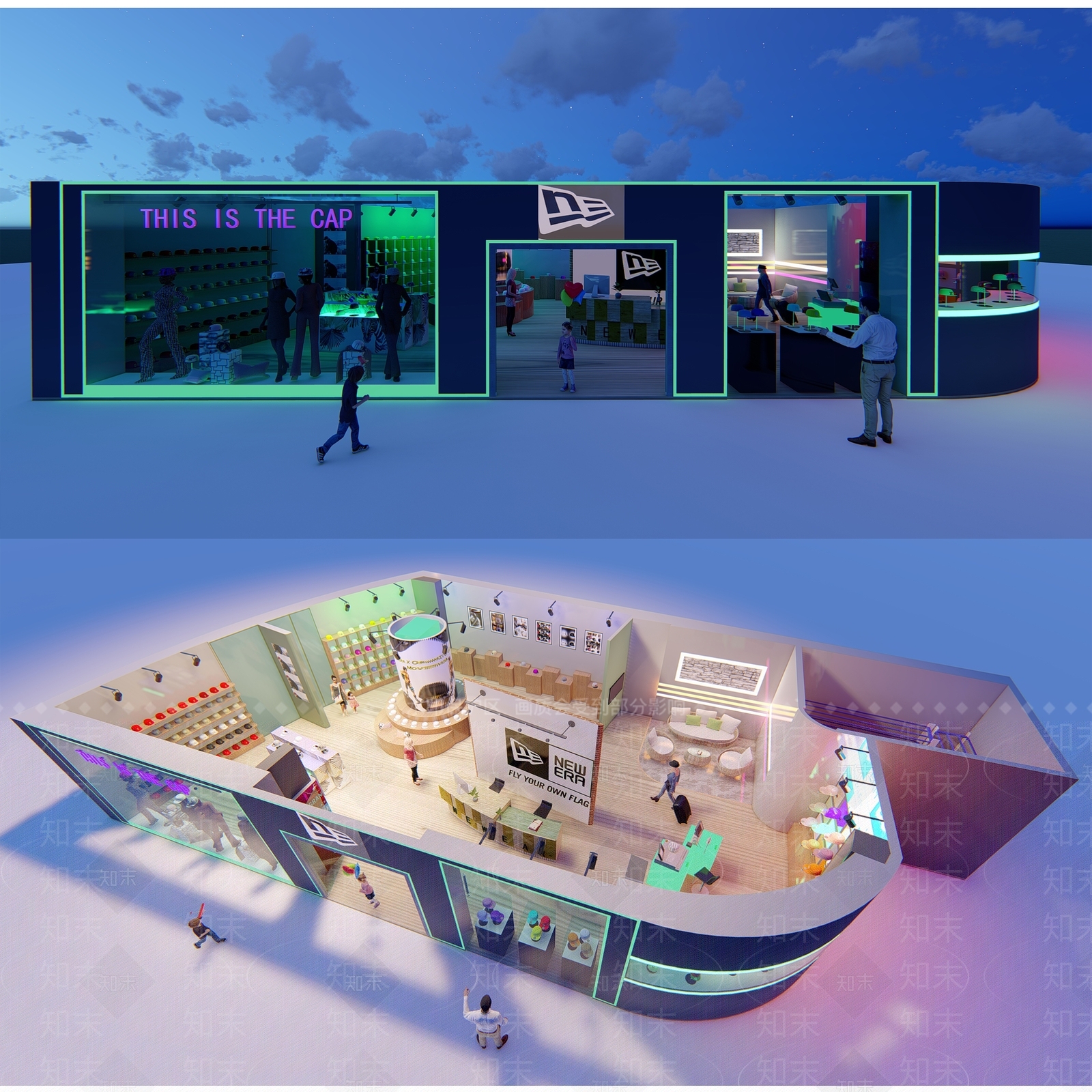 现代帽子专卖店SU模型下载【ID:1108896347】