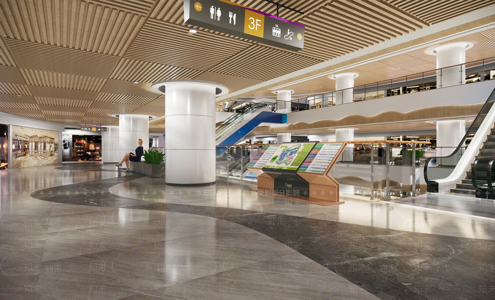 现代商场中庭SU模型下载【ID:1108918468】