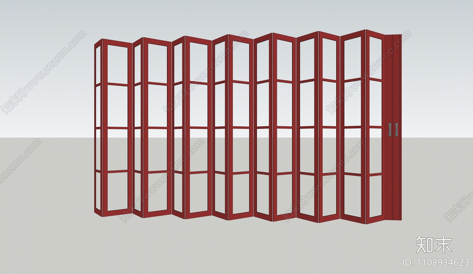 现代折叠门SU模型下载【ID:1108934623】