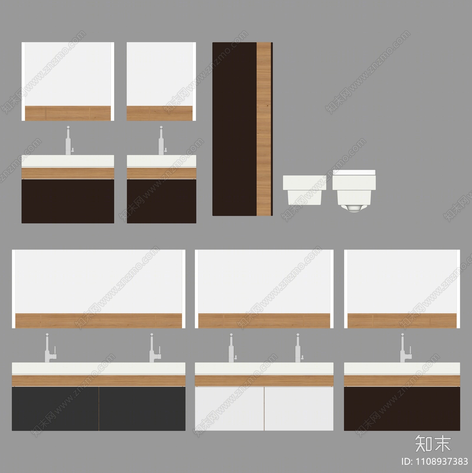 现代洗手台SU模型下载【ID:1108937383】