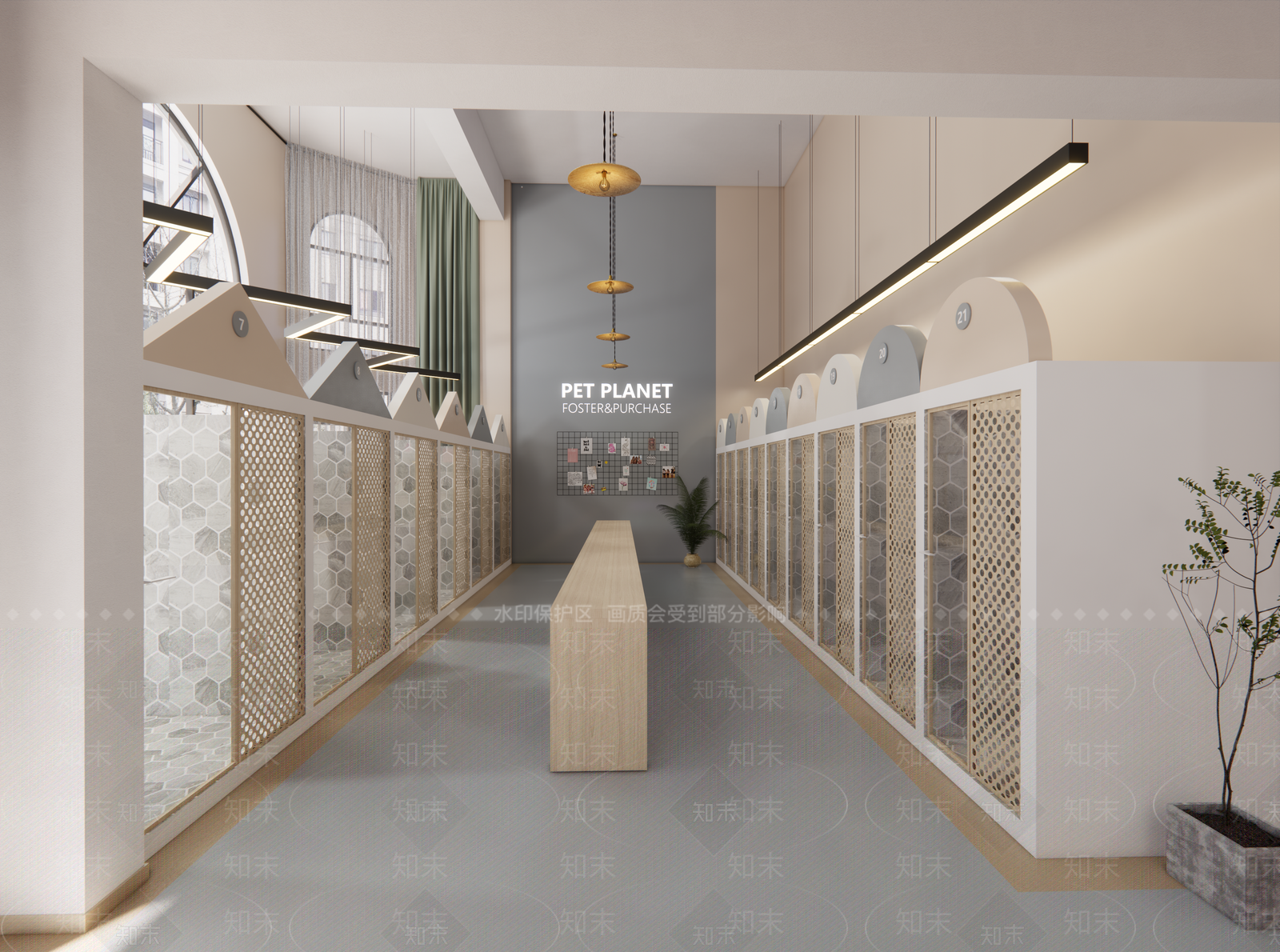 现代宠物店SU模型下载【ID:1108937869】