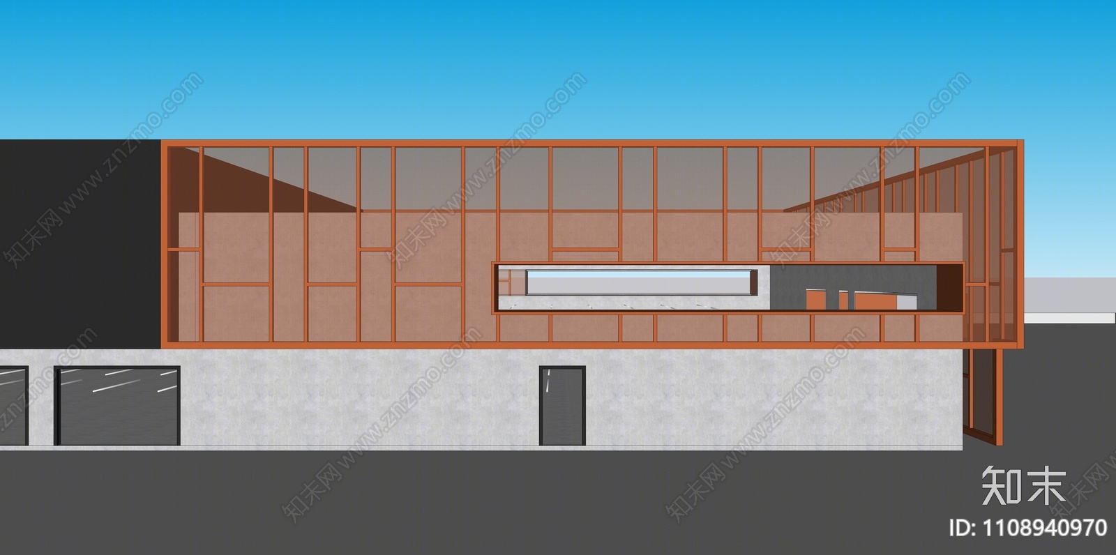 工业建筑厂房SU模型下载【ID:1108940970】