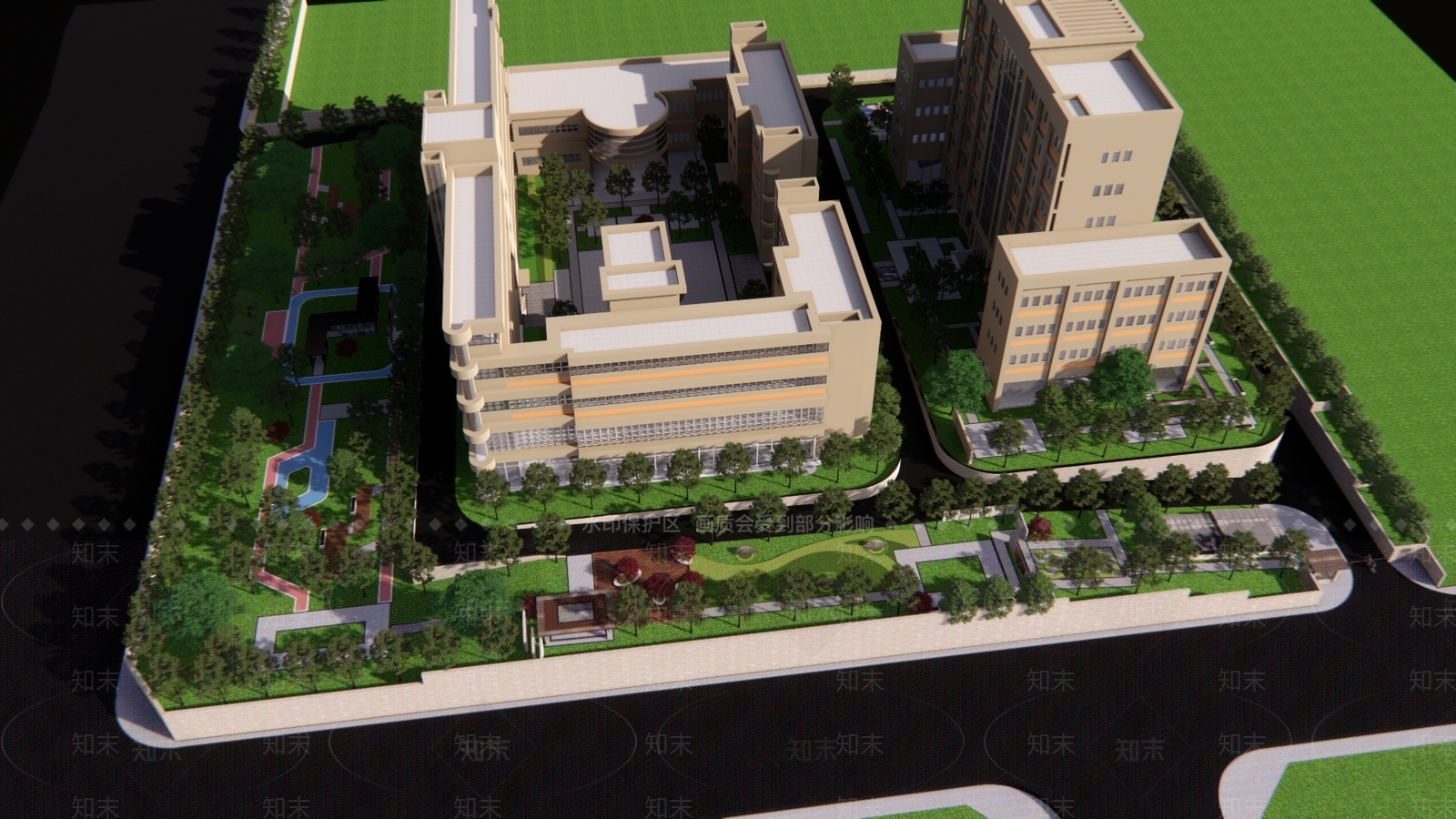 新中式养老院SU模型下载【ID:1108952233】