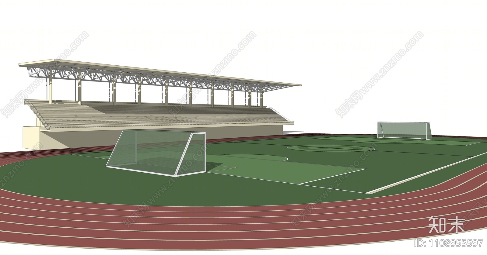 现代足球场SU模型下载【ID:1108955597】