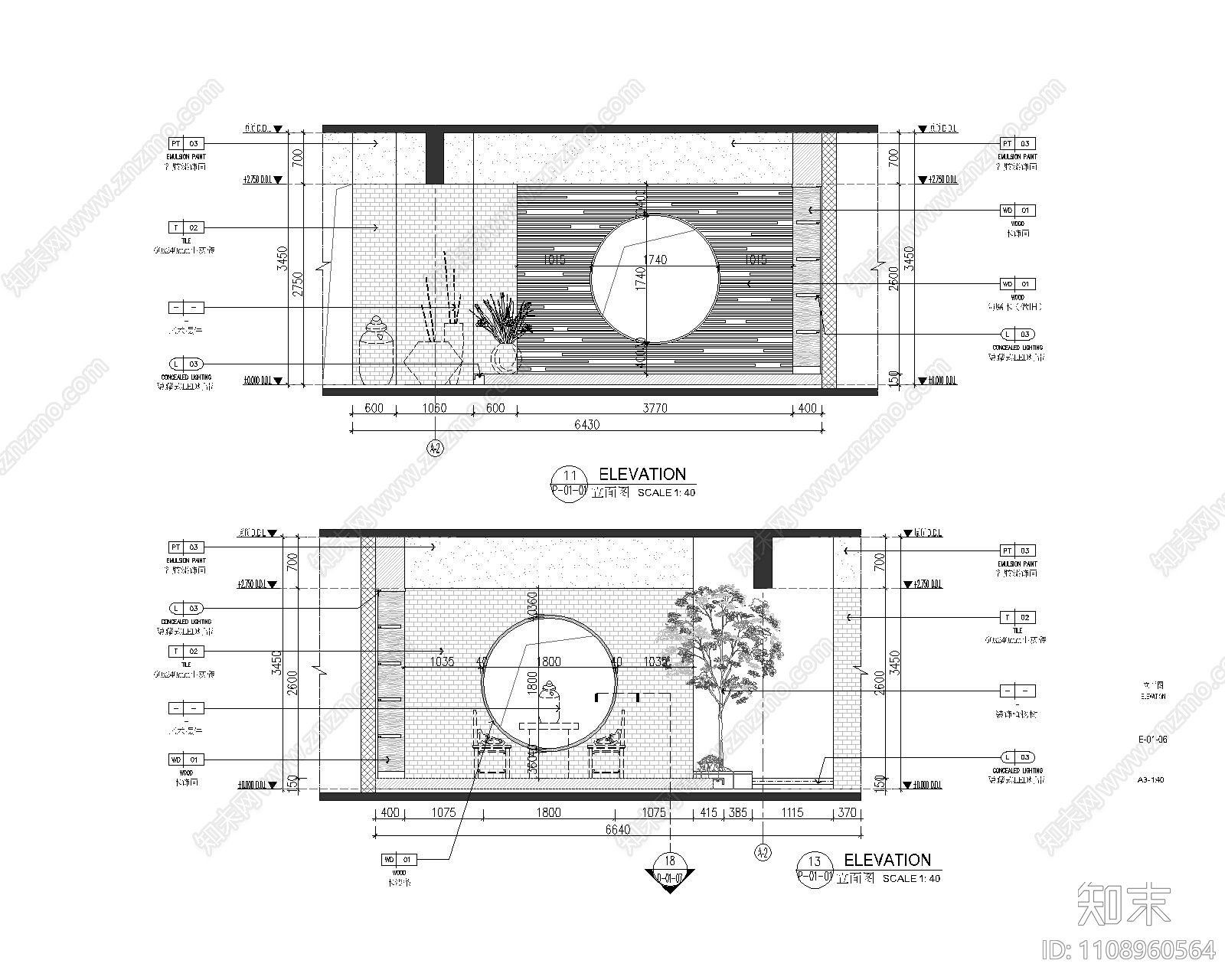 新中式cad施工图下载【ID:1108960564】