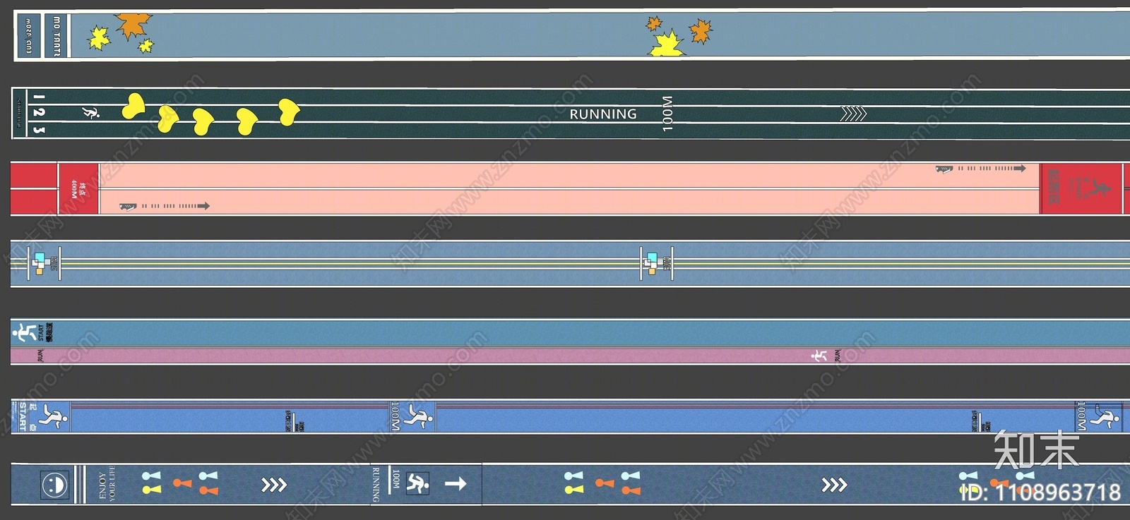 现代epdm跑道SU模型下载【ID:1108963718】