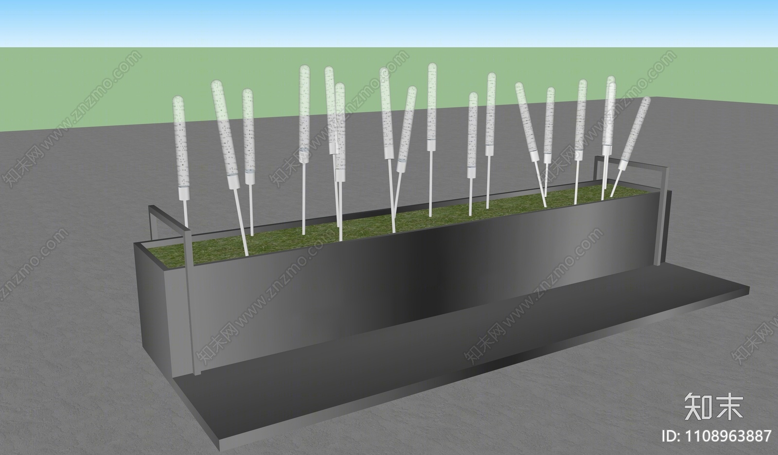 现代荧光棒景观灯SU模型下载【ID:1108963887】