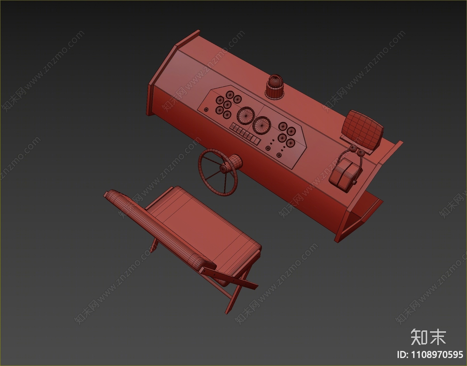 现代轮船驾驶舱3D模型下载【ID:1108970595】