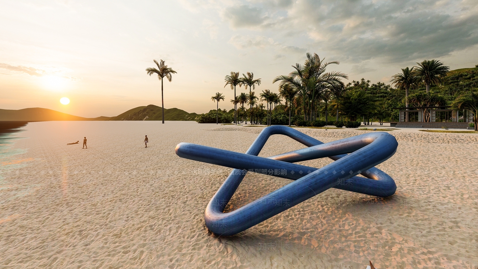 现代公共艺术装置SU模型下载【ID:1108973415】