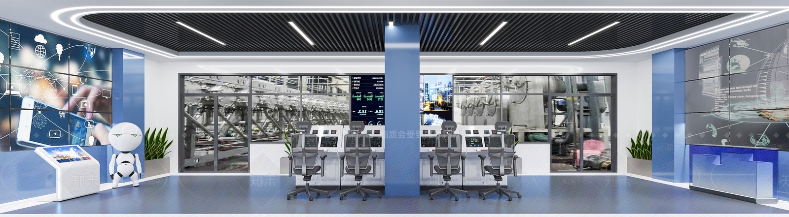 现代指挥控制室3D模型下载【ID:1108975810】