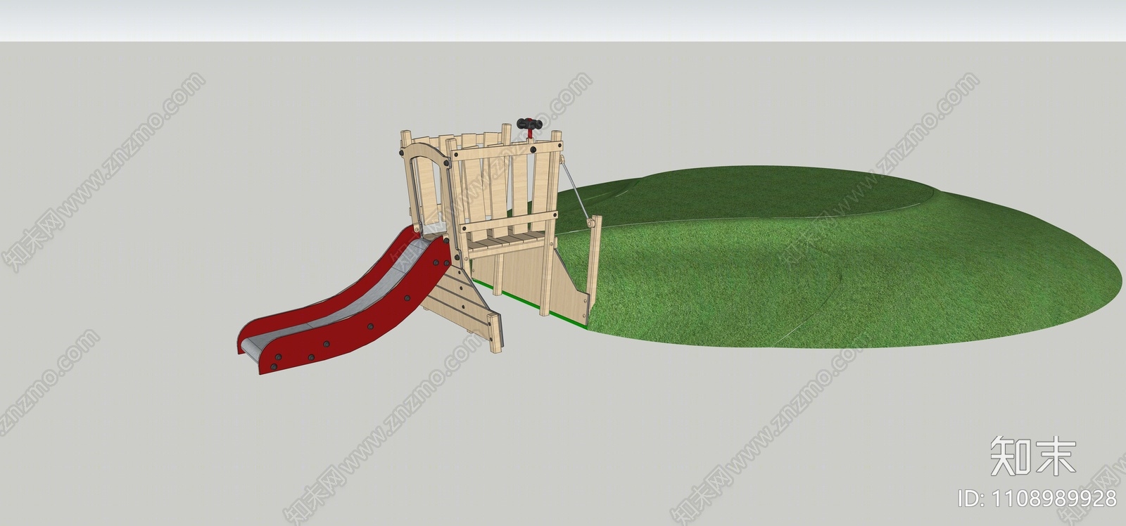 现代儿童滑梯SU模型下载【ID:1108989928】