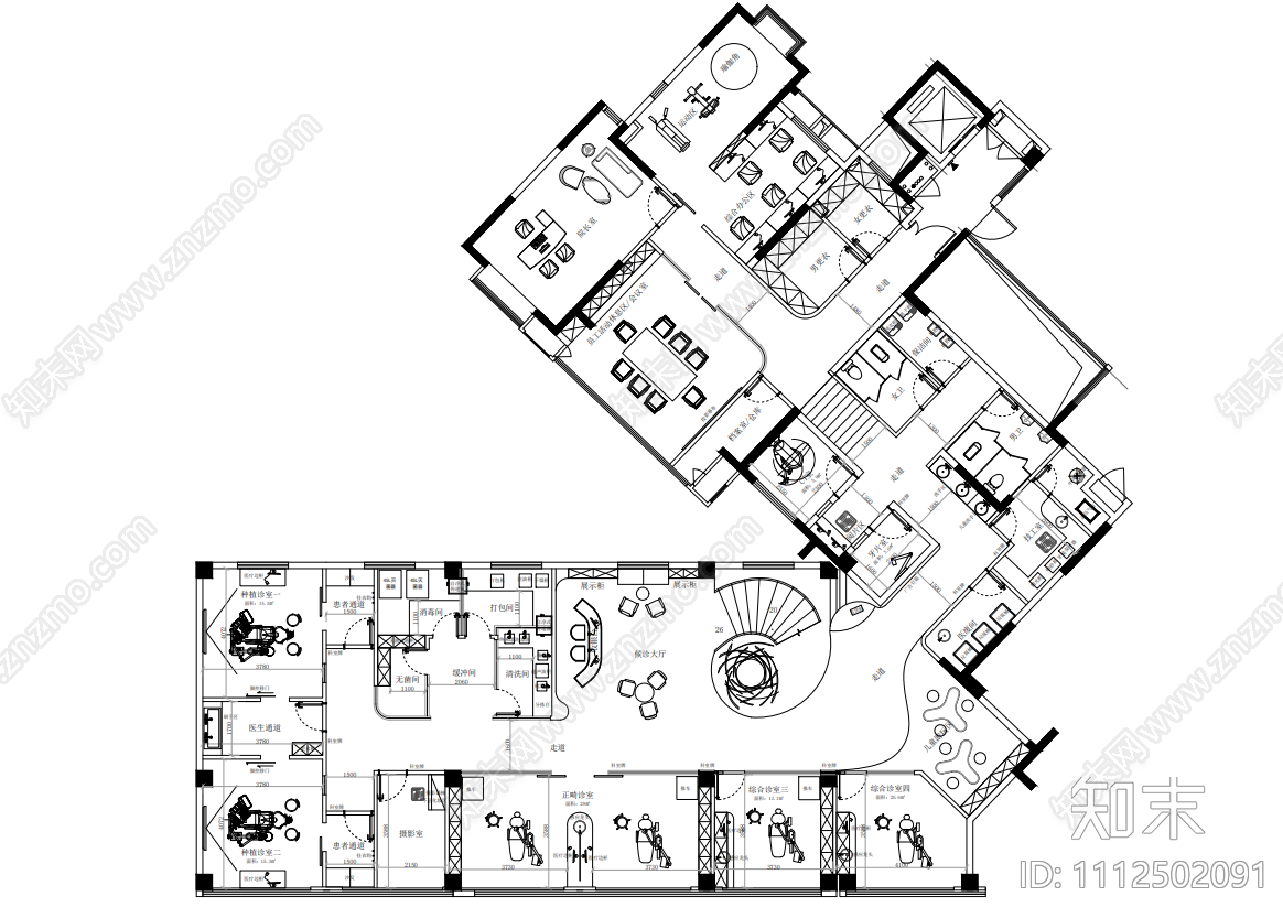 口腔平面方案设计施工图下载【ID:1112502091】