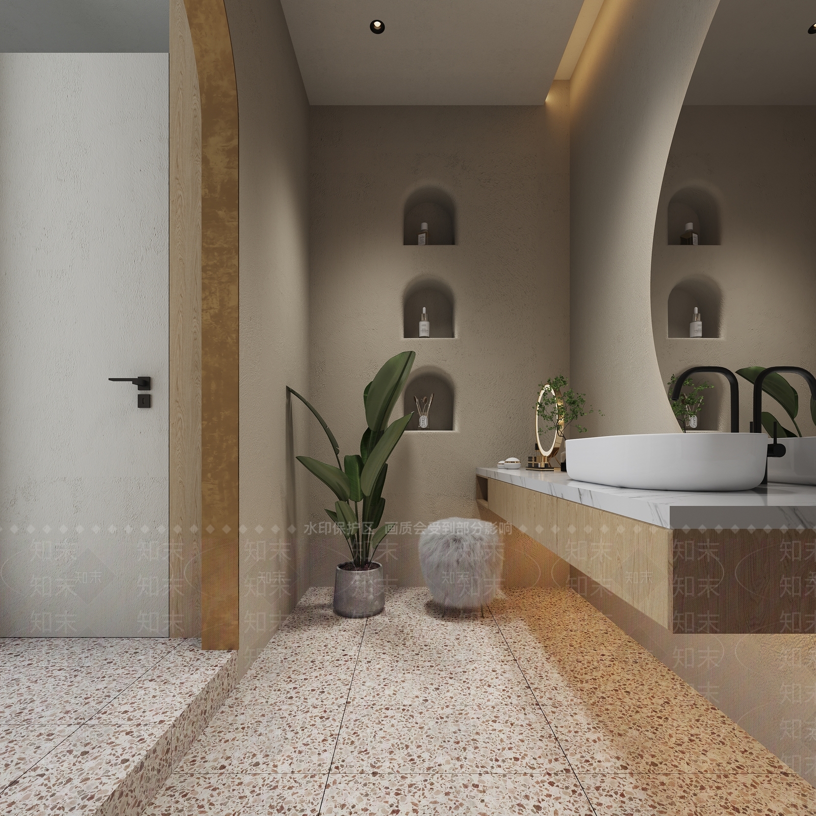 侘寂公共卫生间3D模型下载【ID:1109012223】