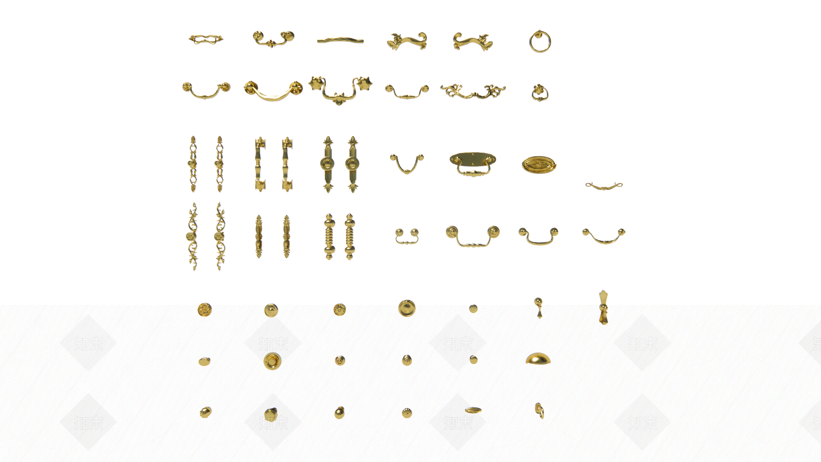 欧式门拉手SU模型下载【ID:1109014185】