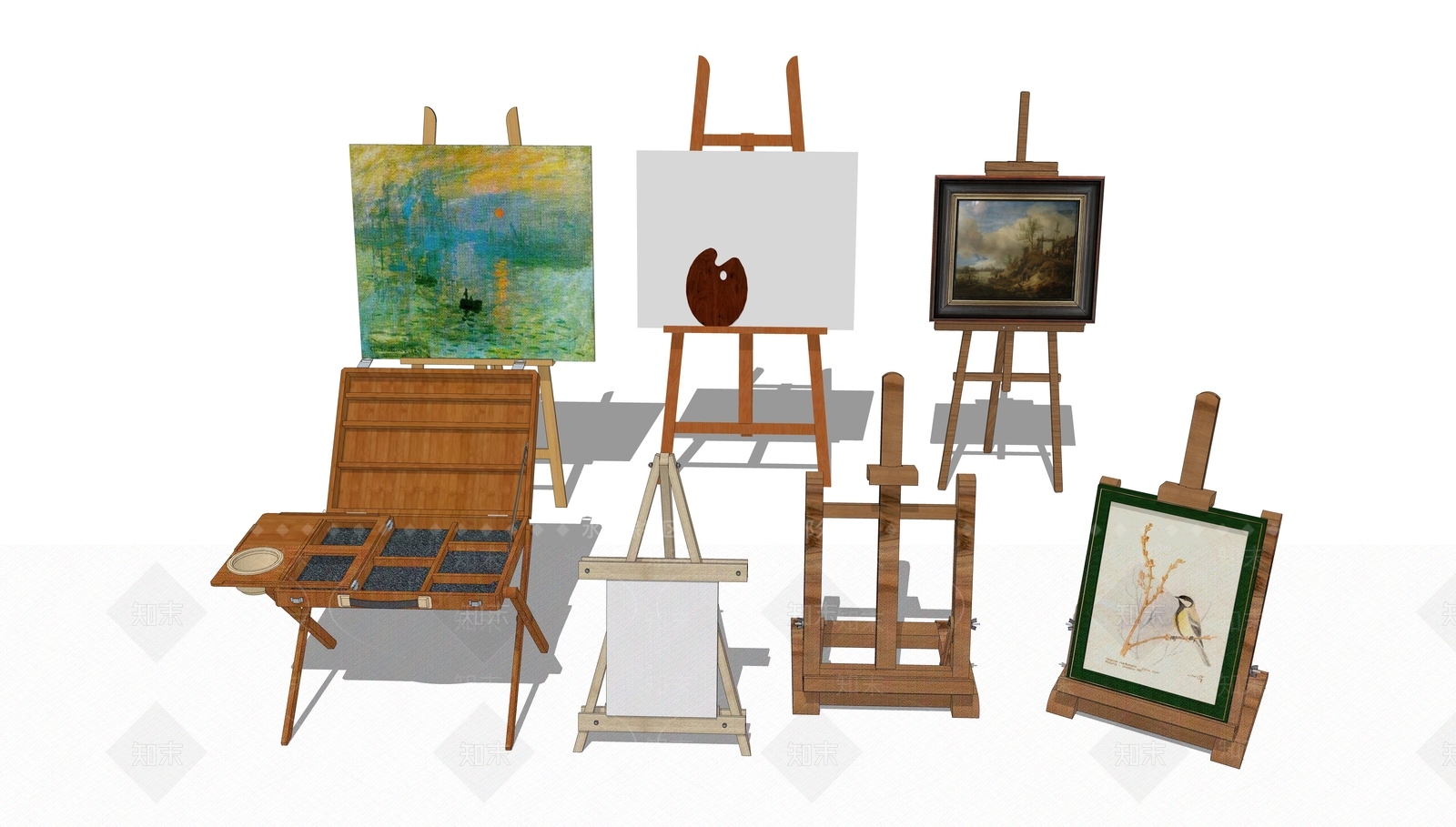 现代画架SU模型下载【ID:1109014829】