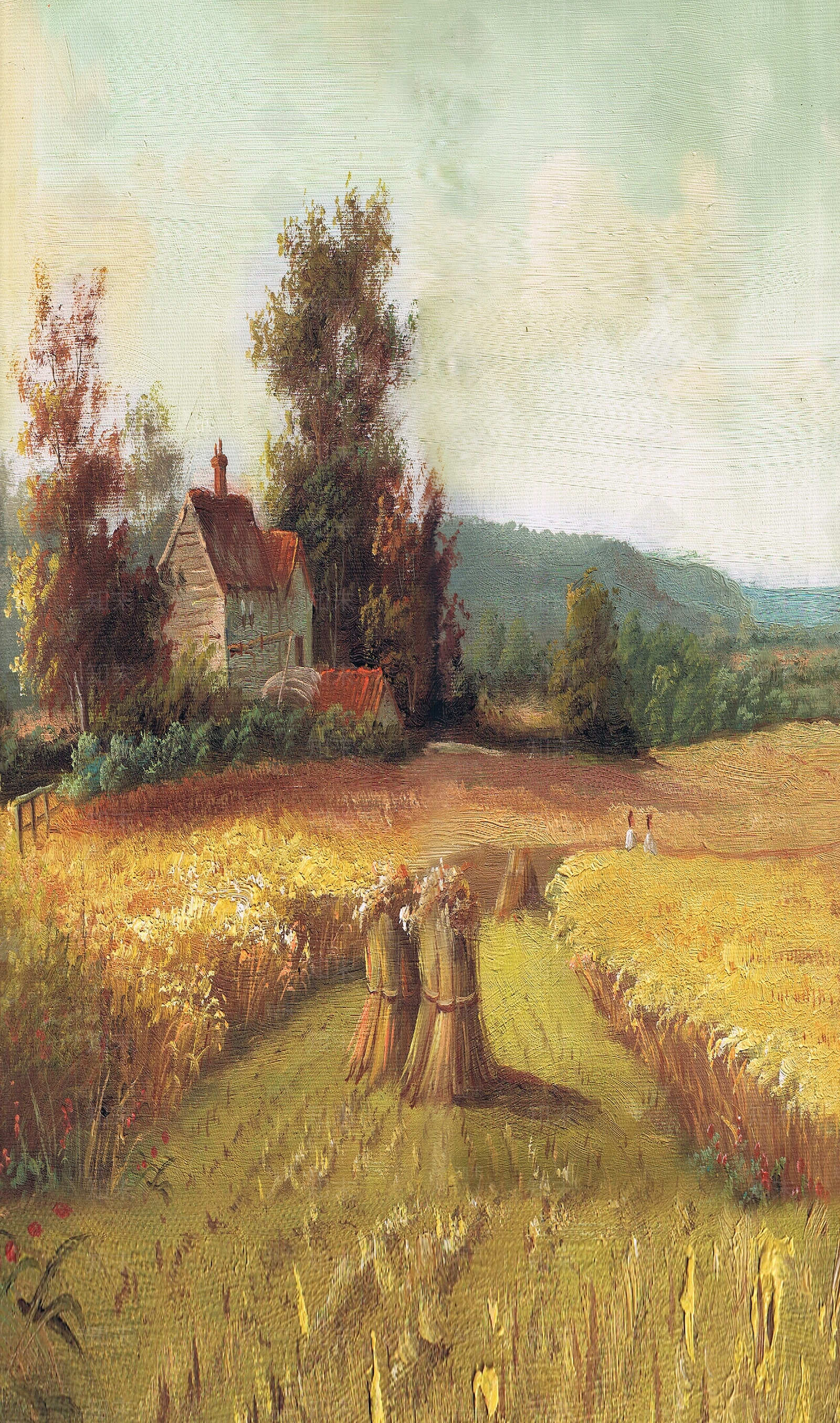 田园风景油画贴图下载【ID:1109020749】