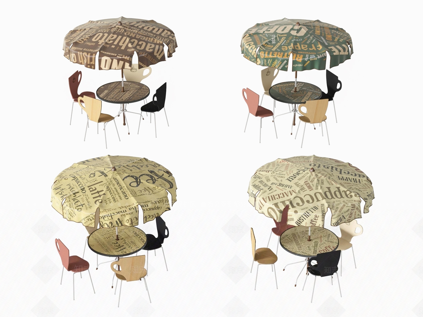 现代户外休闲遮阳伞SU模型下载【ID:1109022910】