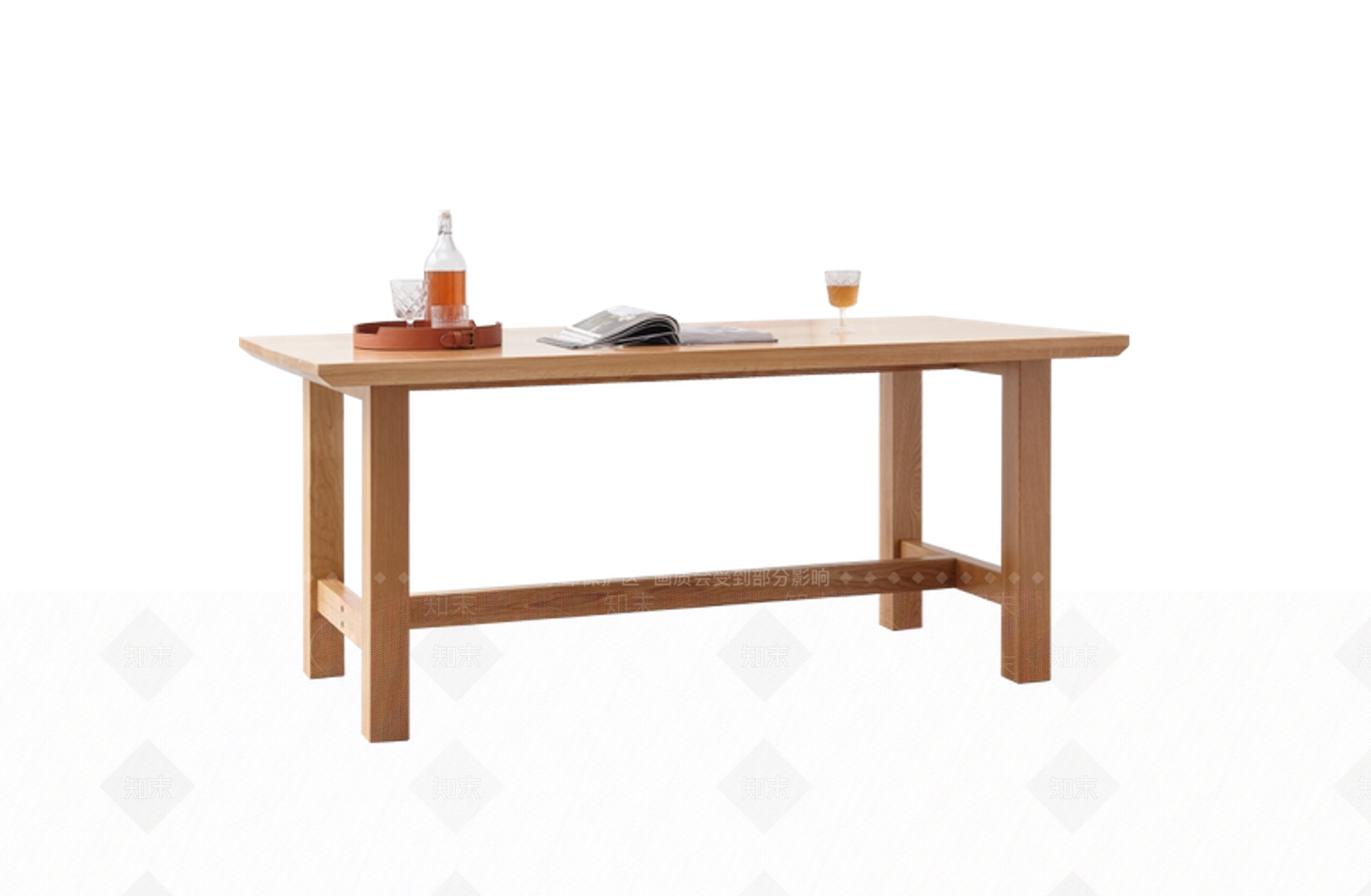日式实木餐桌SU模型下载【ID:1109032036】