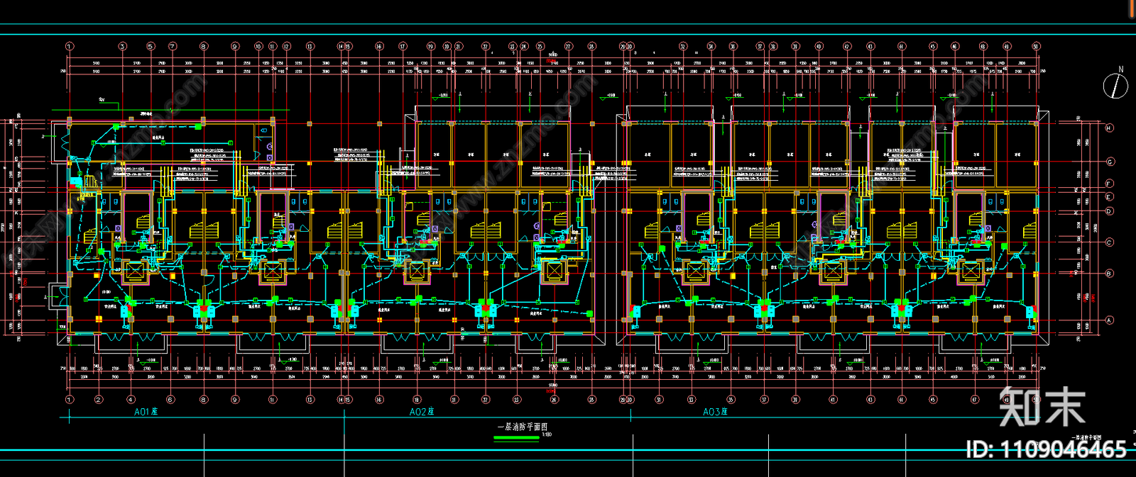 20层住宅楼电气图纸施工图下载【ID:1109046465】