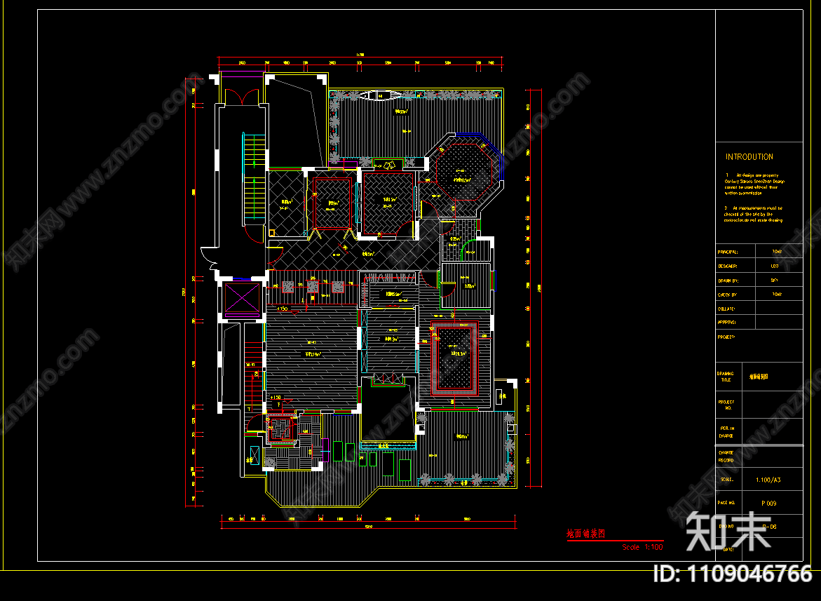 东南亚风格住宅装饰装修CADcad施工图下载【ID:1109046766】