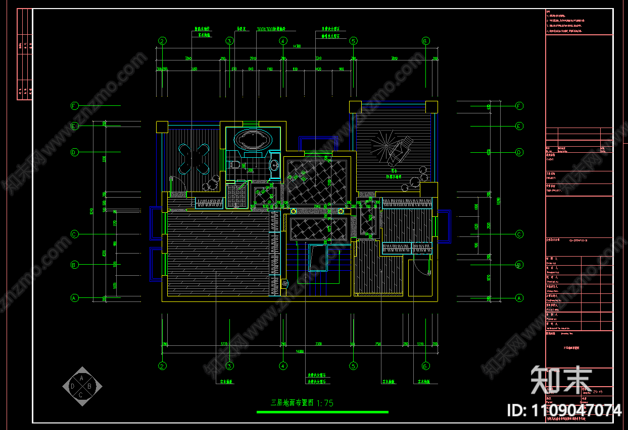 西溪别墅装修CADcad施工图下载【ID:1109047074】