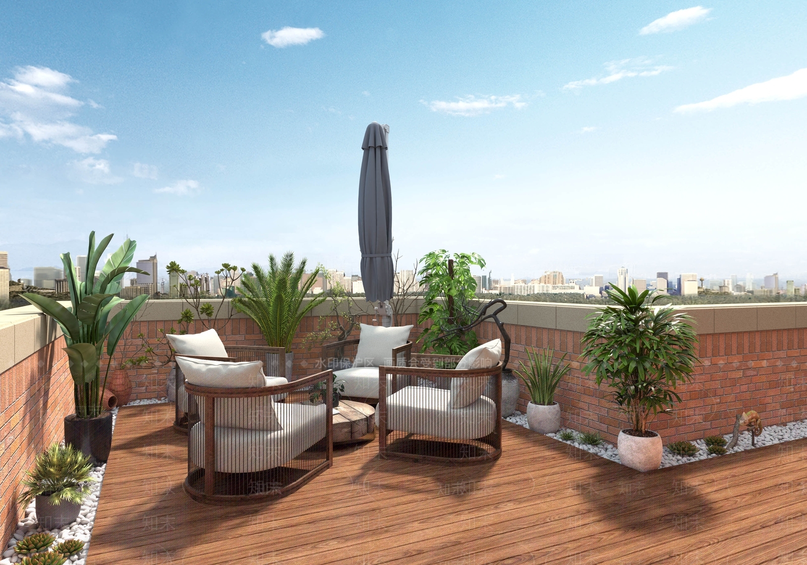 现代家居阳台3D模型下载【ID:1109054128】