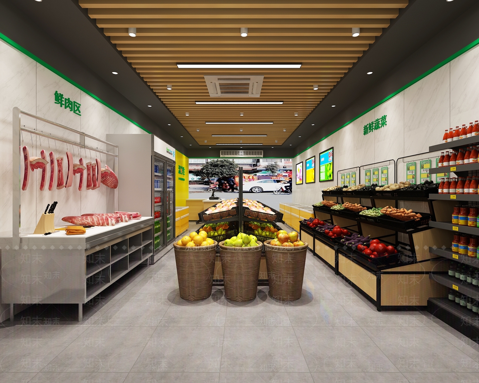 现代水果店3D模型下载【ID:1109056090】
