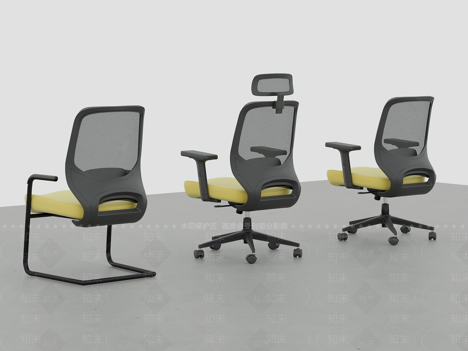 现代办公椅3D模型下载【ID:1109069297】