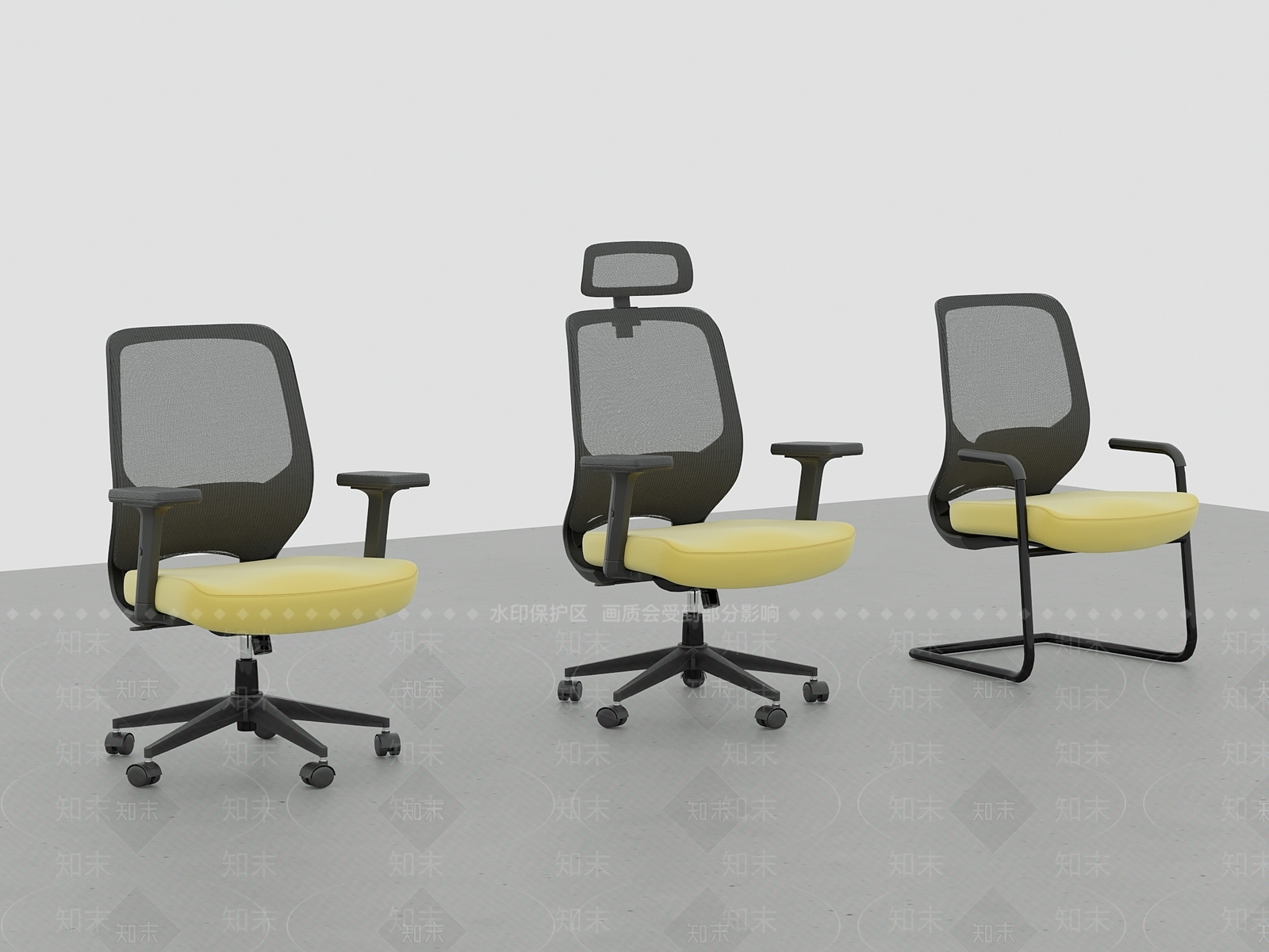 现代办公椅3D模型下载【ID:1109069297】