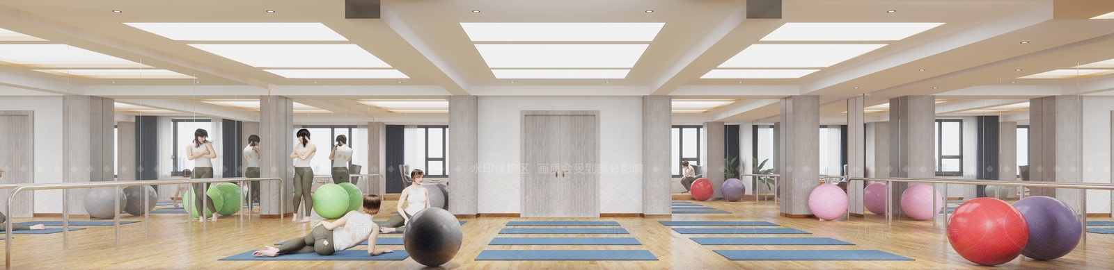 现代瑜伽室3D模型下载【ID:1109074393】