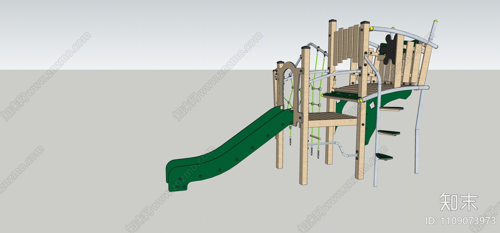 现代儿童多功能滑梯SU模型下载【ID:1109073973】