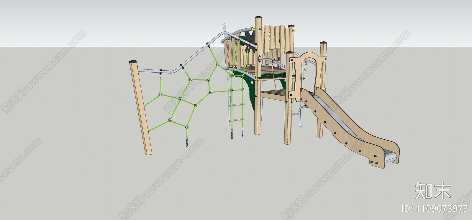 现代儿童多功能滑梯SU模型下载【ID:1109073973】