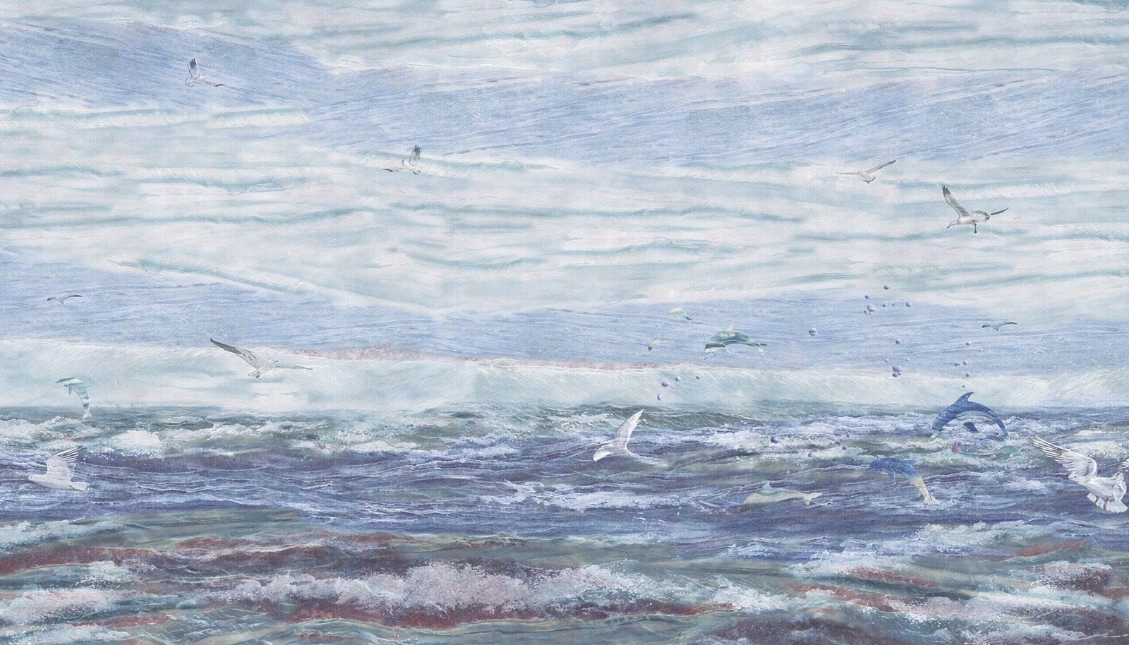 油画海面风景壁画贴图下载【ID:1109077105】