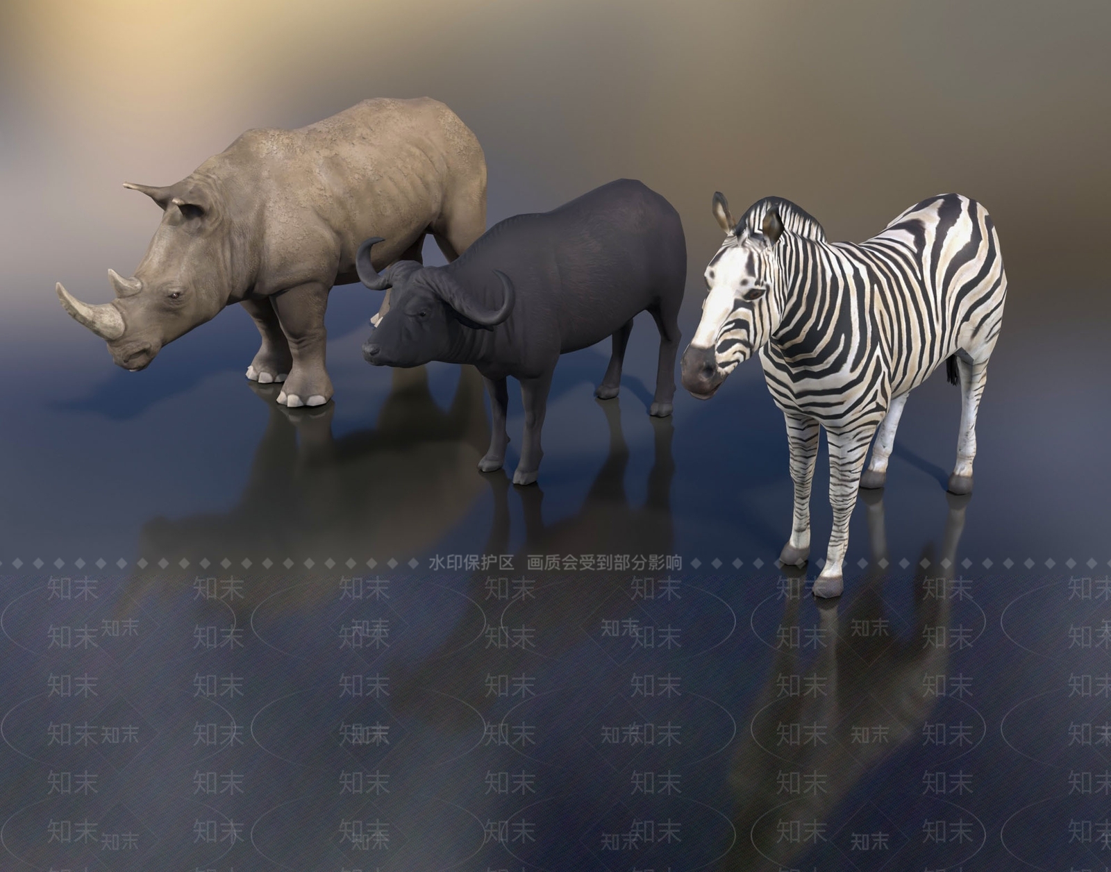 犀牛3D模型下载【ID:1109081225】