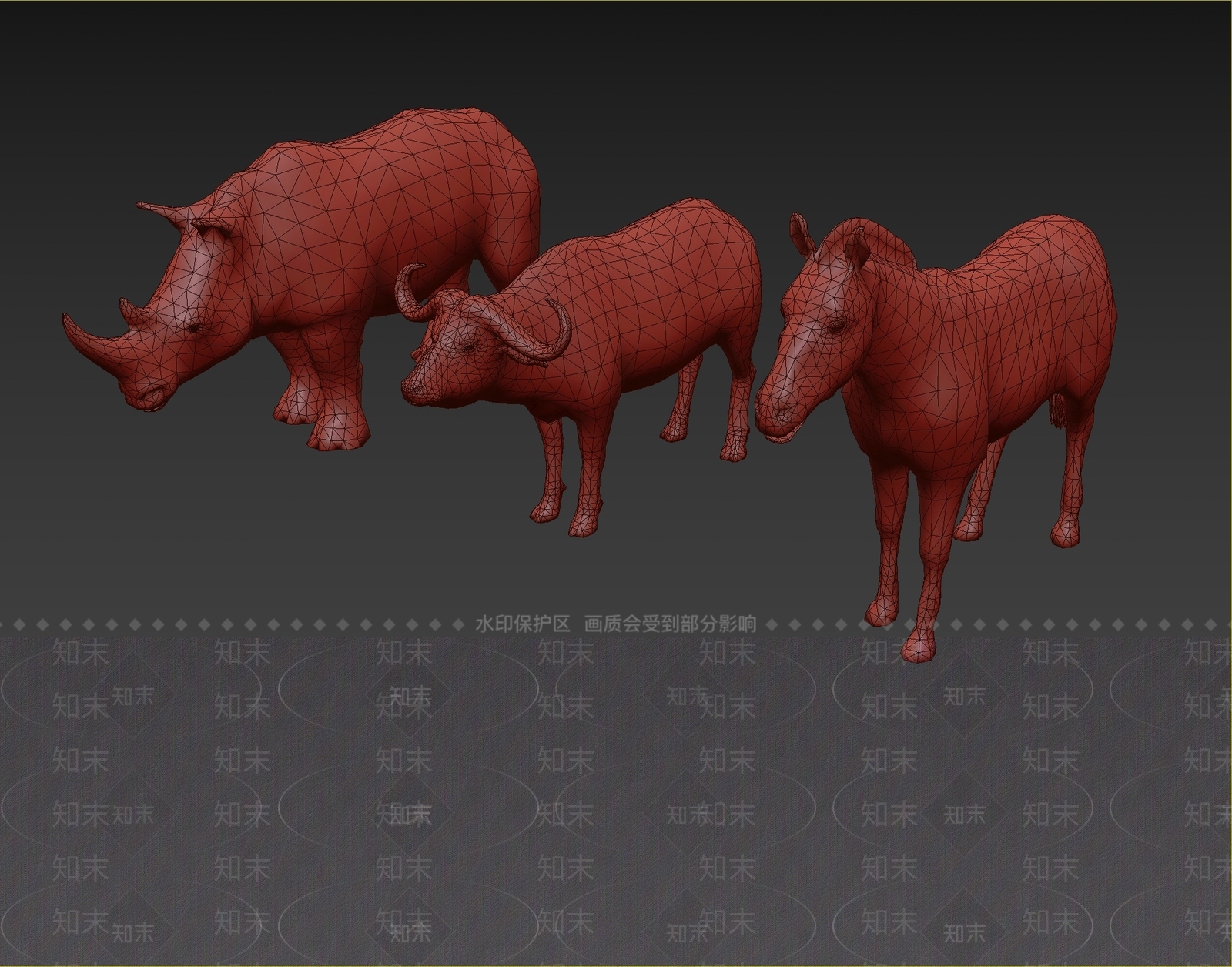 犀牛3D模型下载【ID:1109081225】