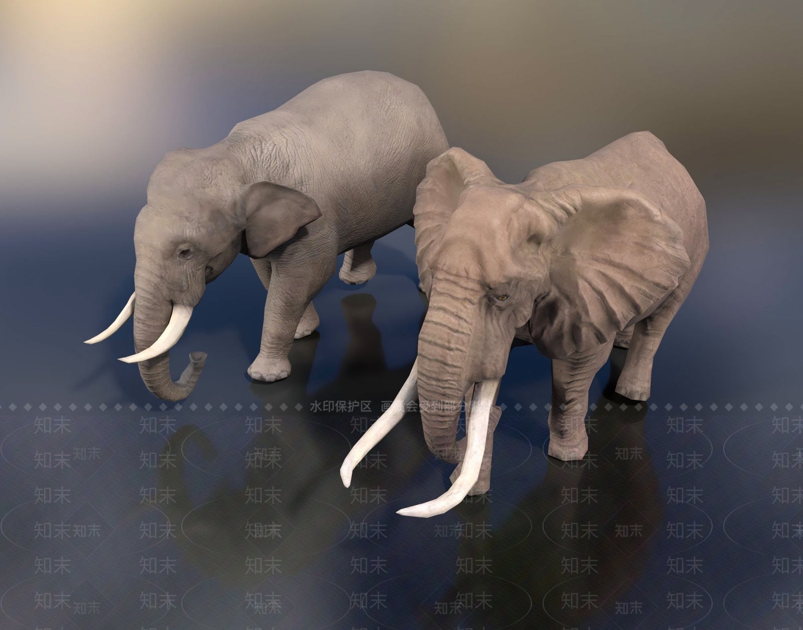 大象3D模型下载【ID:1109081227】