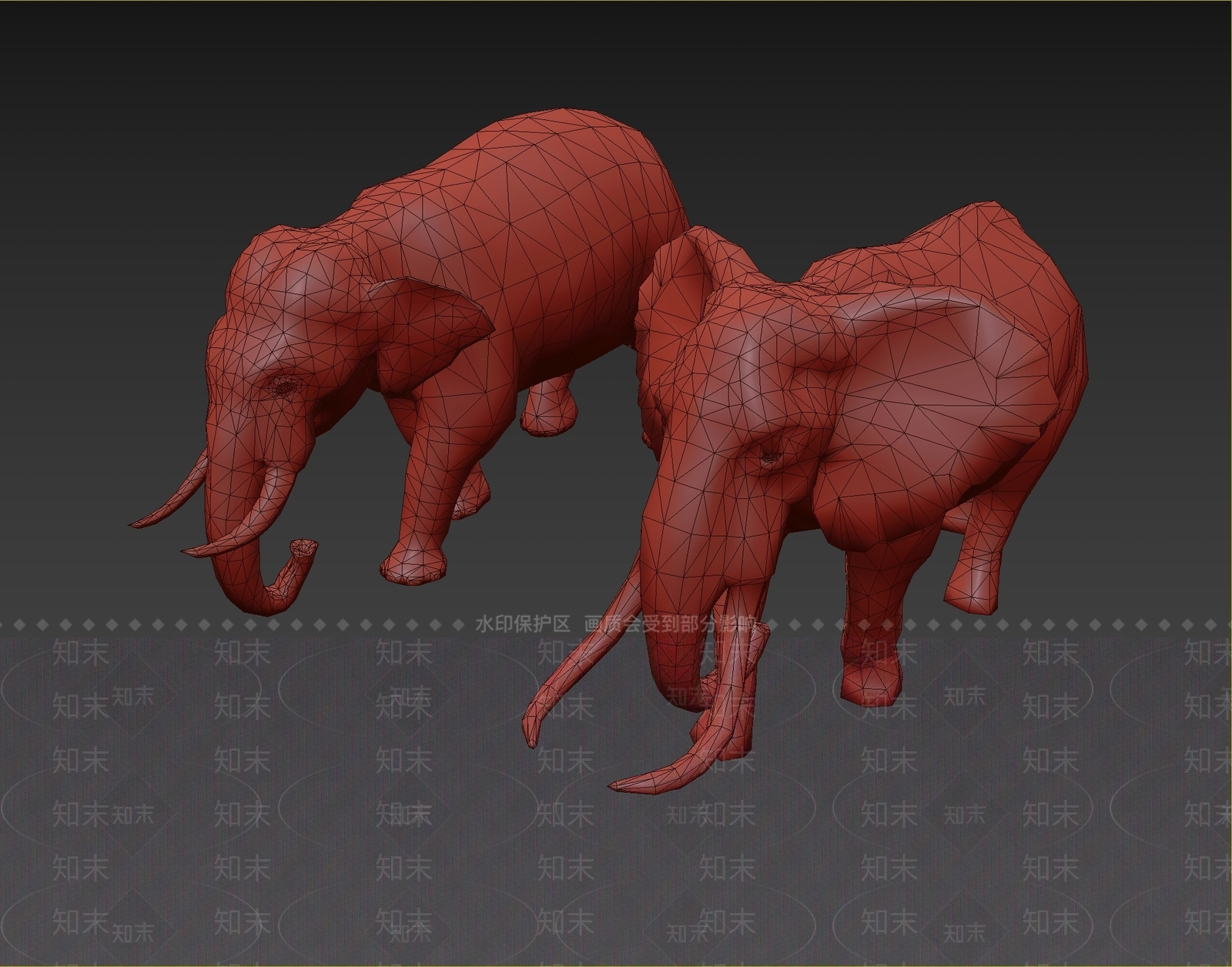 大象3D模型下载【ID:1109081227】
