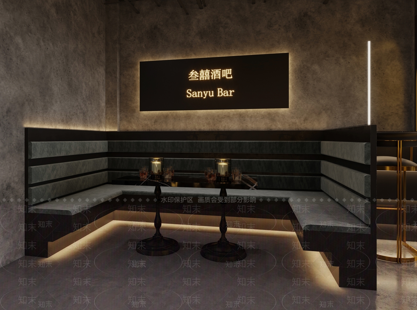 现代酒吧3D模型下载【ID:1109172965】
