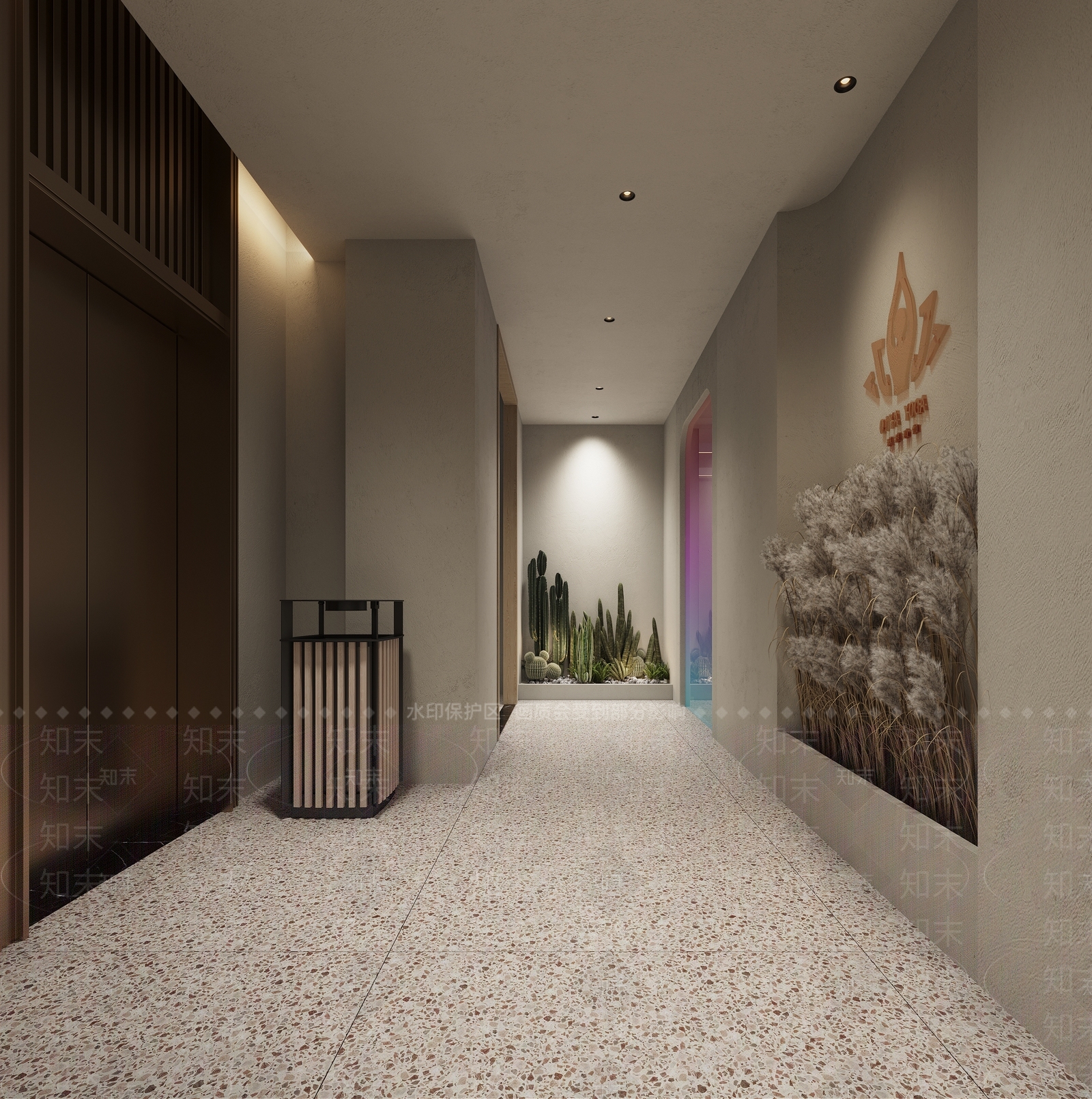 现代电梯间3D模型下载【ID:1109110373】