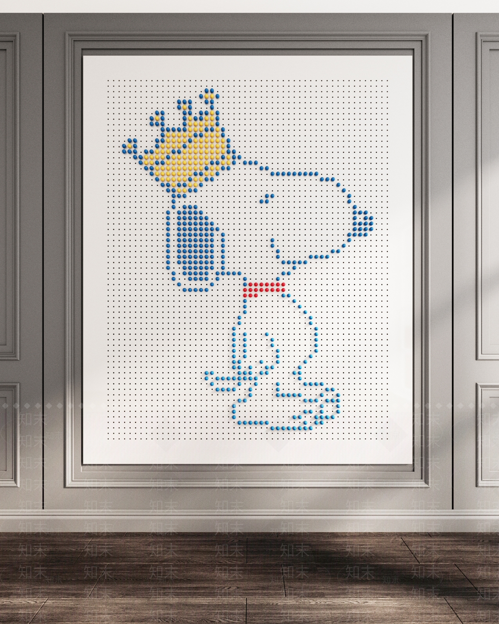 现代积木墙乐高墙史努比洞洞板3D模型下载【ID:1109112896】