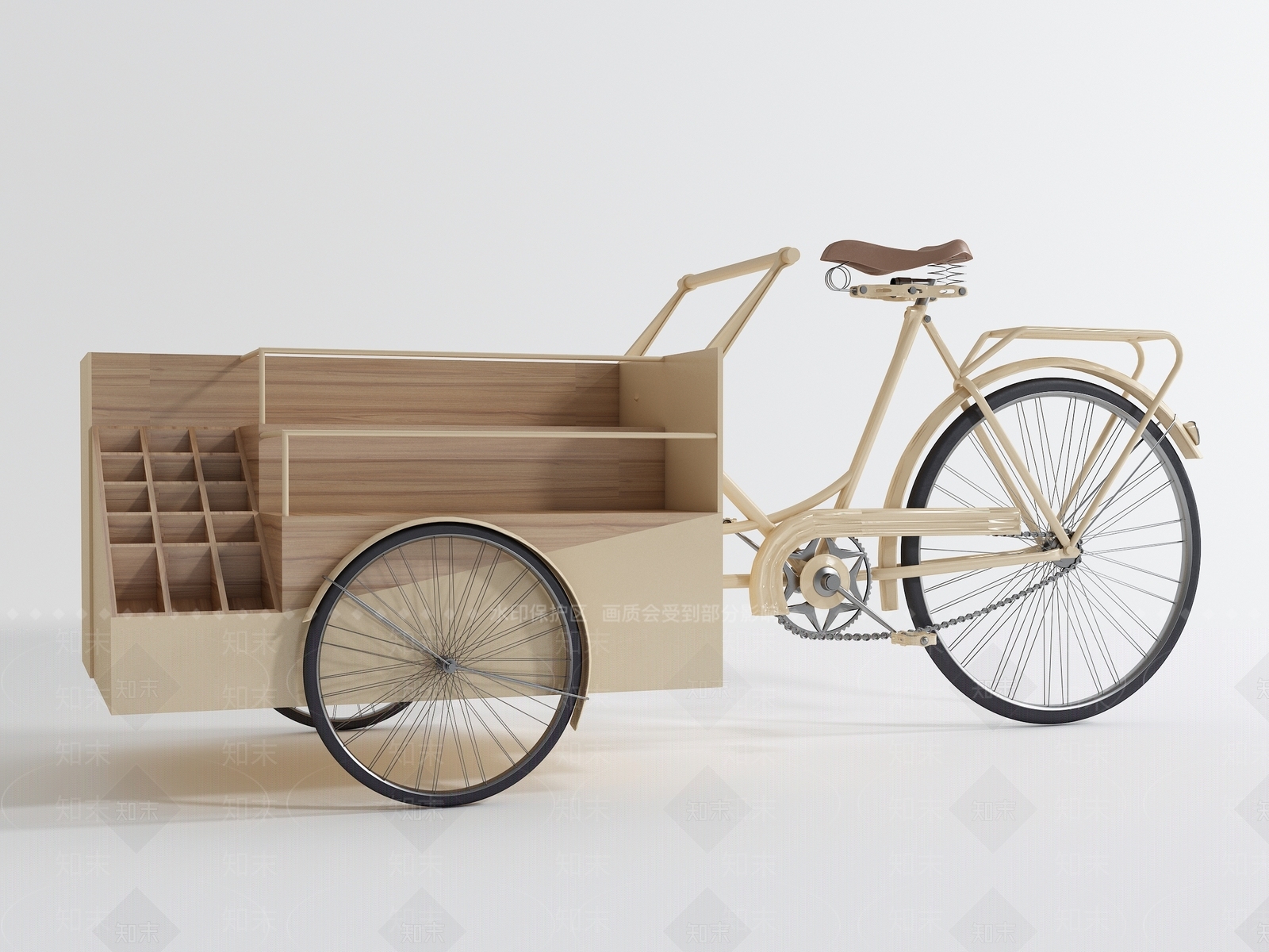 现代三轮售货车3D模型下载【ID:1109111443】