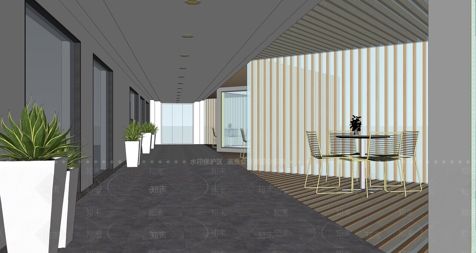 现代办公休息区SU模型下载【ID:1109114203】
