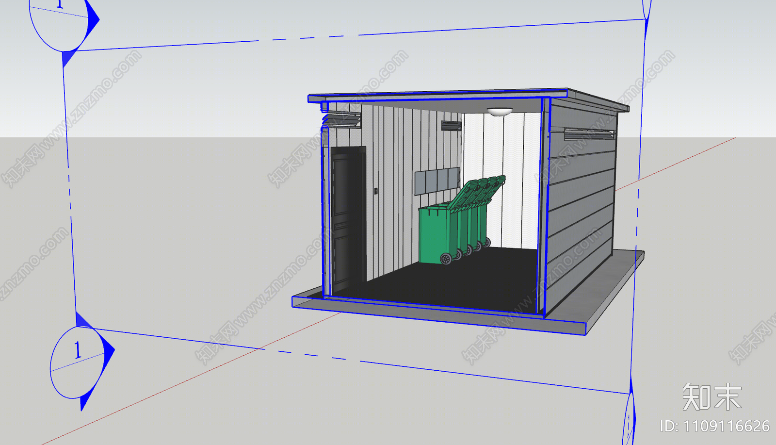 现代垃圾站SU模型下载【ID:1109116626】