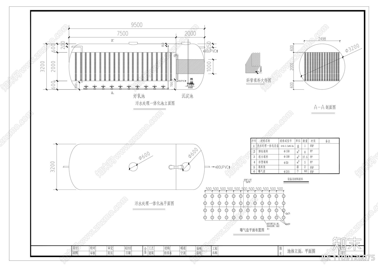 污水处理一体化设备施工图下载【ID:1109126075】