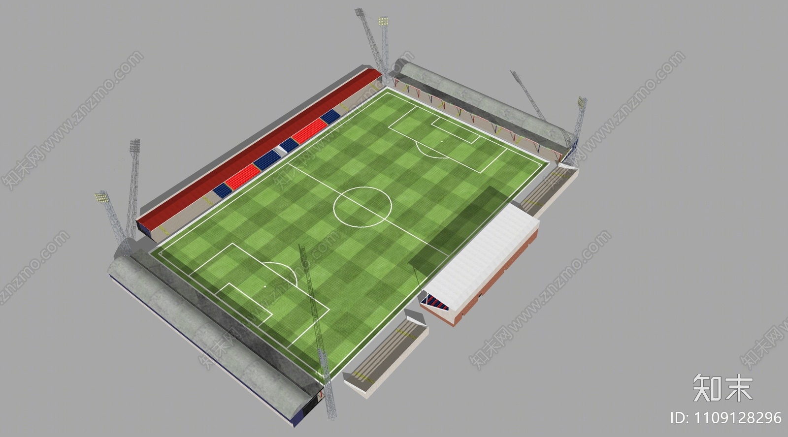 现代足球场SU模型下载【ID:1109128296】